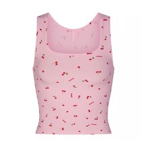 Rare SKIMS Soft Lounge Tank Cherry Print Valentines
